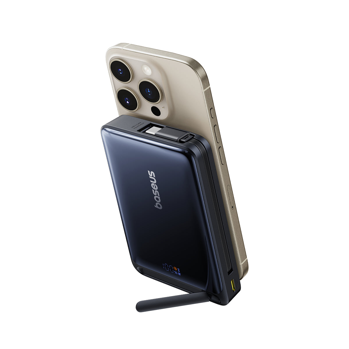 Nomos Qi2 モバイルバッテリー 45W 10000mAh スタンド付き