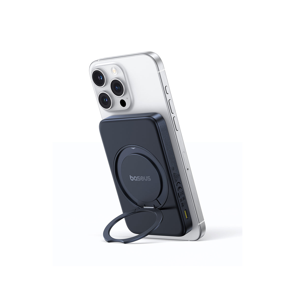 PicoGo シリーズ Slim Qi2・リングスタンド内蔵モバイルバッテリー (20W, 5,000mAh)