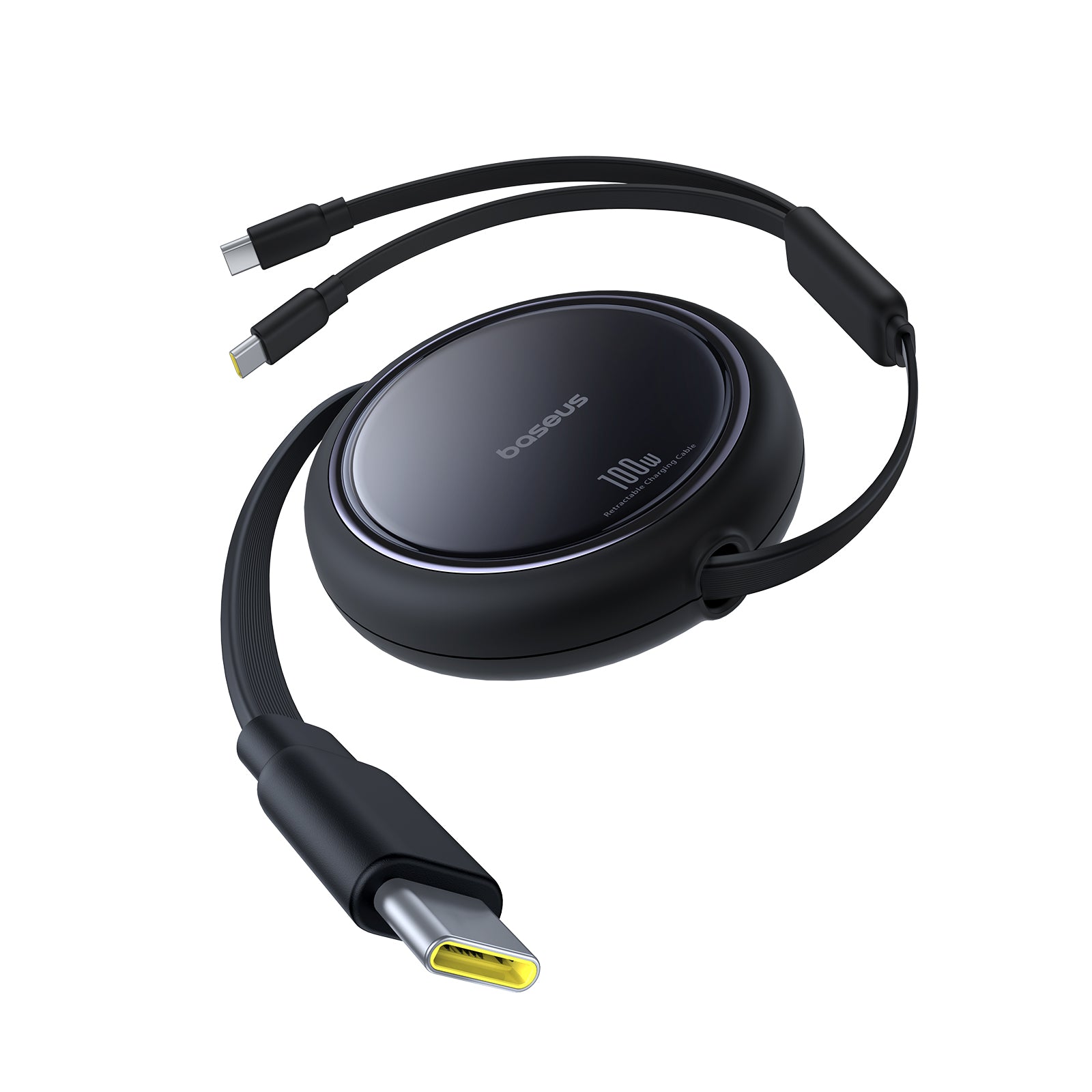 Free2Pull 巻き取り式デュアルスプリッターUSB-C to C+Cケーブル 100W 1m