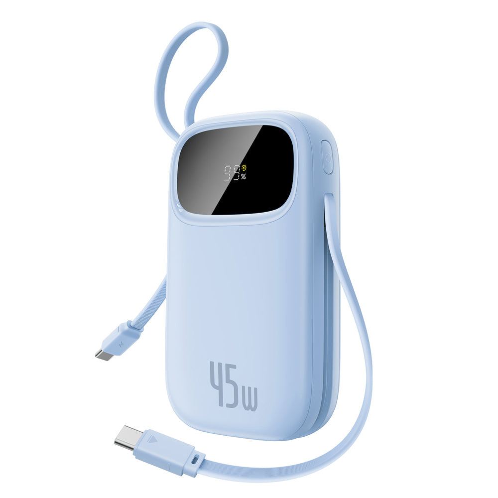 OS-Baseus EnerFill FC31デジタルディスプレイモバイルバッテリー with 2 Built-in USB-Cケーブル 10000mAh 45W